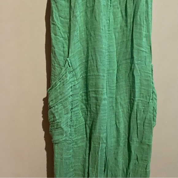 New! Free People free-est Knot It Up Low-back Jumpsuit in Green 28072 - Picture 11 of 13